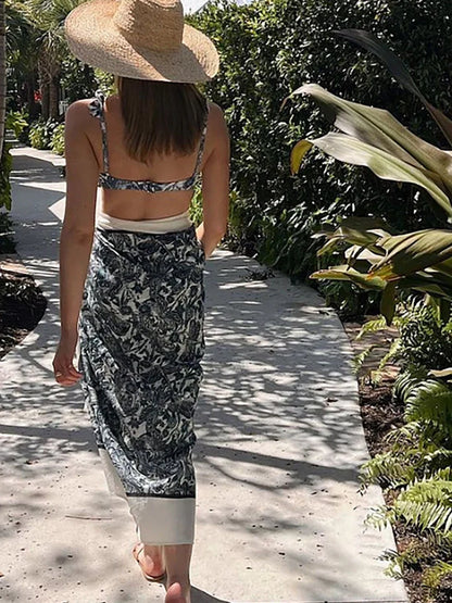 Blue Dragonfly Ruffle One-Piece Swimsuit