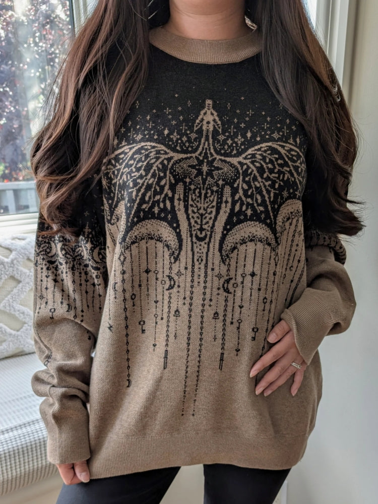 Moth & Cosmos Jacquard Sweater