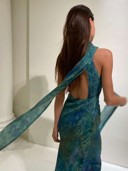 Monet maxi Dress - Irises