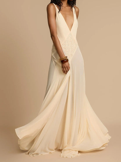 Lavinia Plunging V Maxi Dress